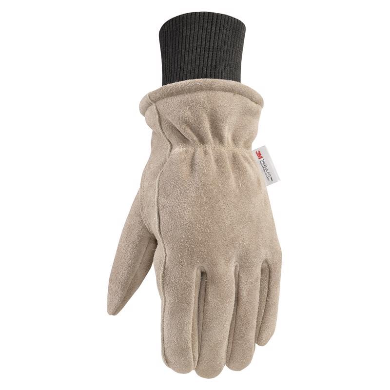 Wells Lamont 1196L HydraHyde L Suede Cow Leather Winter Brown Gloves