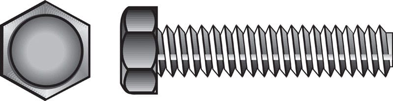 Hillman 221039 1/2 in. D X 4 in. L Zinc Plated Steel Hex Tap Bolt 25 pk