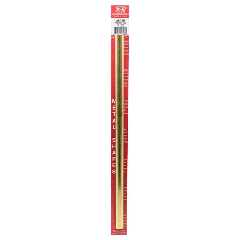 K&S 8139 1/2 in. D X 12 in. L Round Brass Tube 1 pk