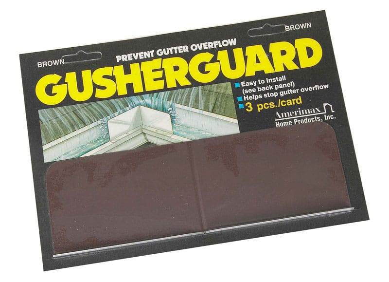 Amerimax 2507419HP 3 in. H X 0.5 in. W X 9 in. L Brown Aluminum K Gusher Guard