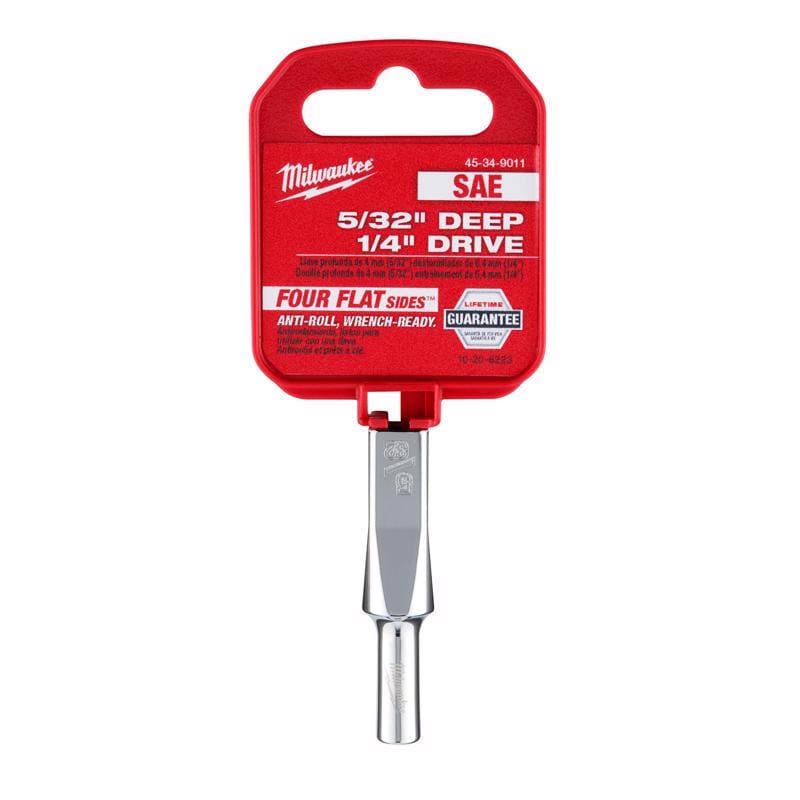 Milwaukee 45-34-9011 1/4" DRV SOCKET SAE DEEP 5/32"