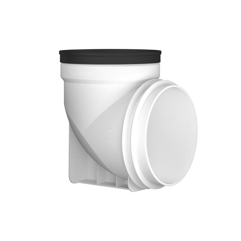 Imperial VT0851-A Quick Connect 5.25 in. L X 4 in. D White Poly 90 Degree Dryer Connector Elbow