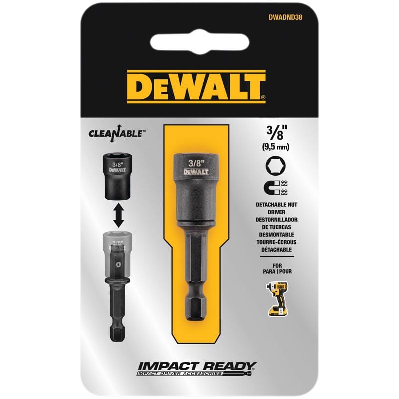 Dewalt DWADND38 Impact Ready 3/8 in. X 2-9/16 in. L Black Oxide Nut Driver 1 pk