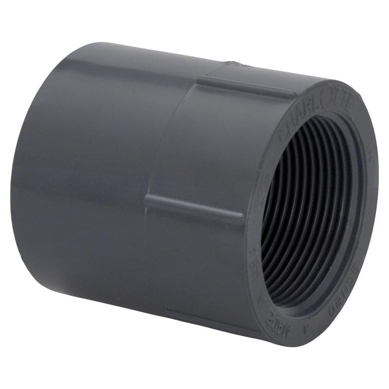 Charlotte Pipe PVC 08101 2000 Schedule 80 2 in. Slip X 2 in. D FPT PVC Pipe Adapter 1 pk