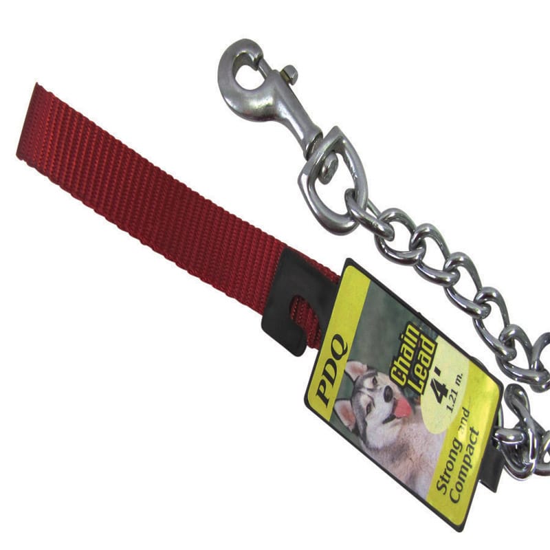 PDQ 12602 Silver Chain Lead Steel Dog Leash Small/Medium