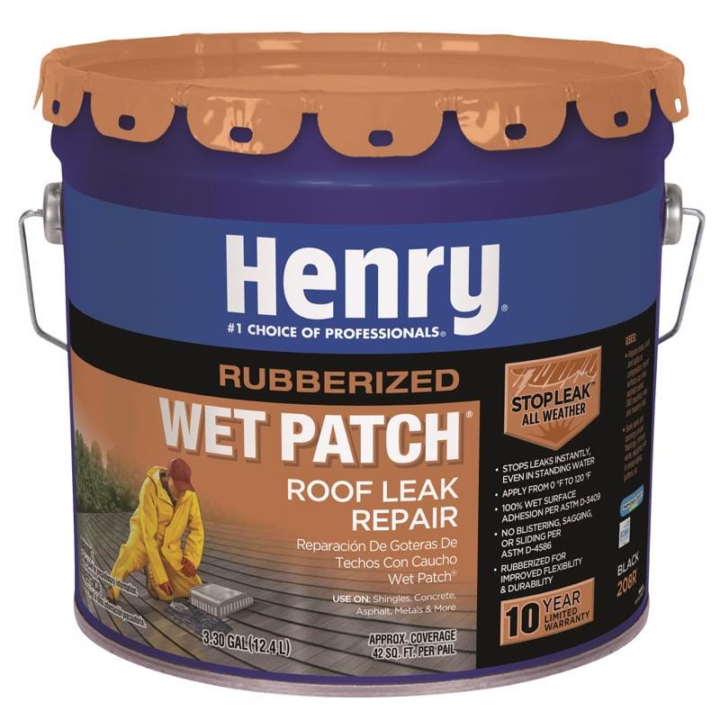 Henry HE208R061 Smooth Black Asphalt All-Weather Roof Cement 3.3 gal