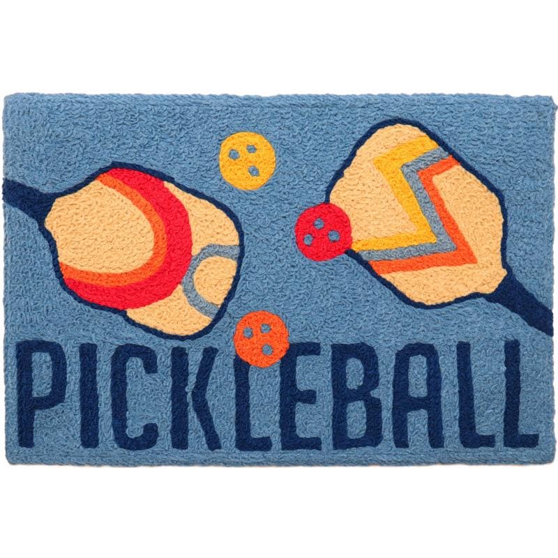 Jellybean JB-DSV002 30 in. W X 20 in. L Multi-Color Pickleball Polyester Accent Rug