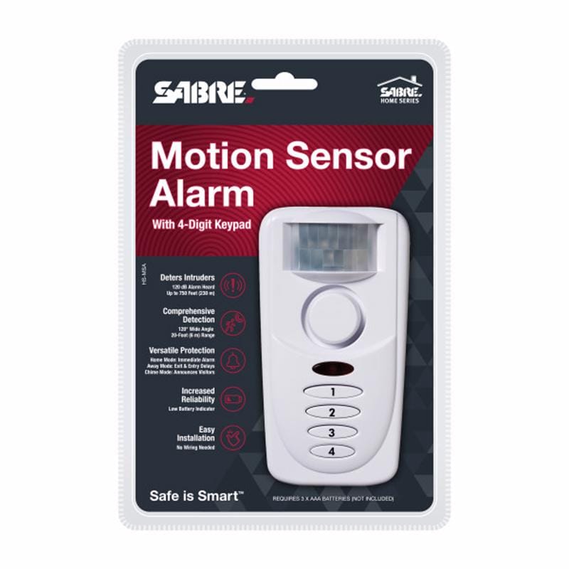 Sabre HS-RL-MSA White Plastic Motion Sensor Alarm