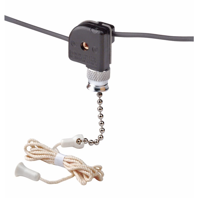Leviton C20-10097-000 Black Nickel Pull Chain Switch