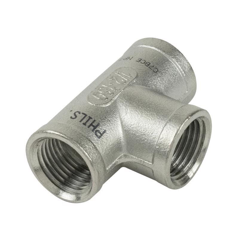 B&K SF-808 Proline 1/2 in. FIP in. X 1/2 in. D FIP 1/2 in. D FIP Stainless Steel 4 in. L Tee