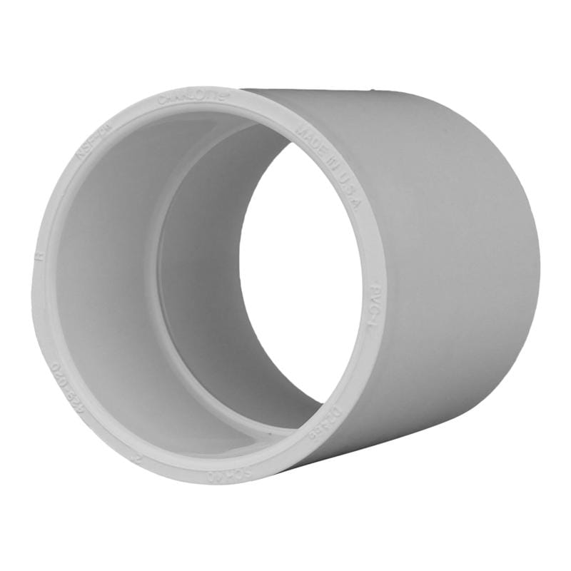 Charlotte Pipe PVC 02100 1600 Schedule 40 2 in. Slip X 2 in. D Slip PVC Coupling 1 pk