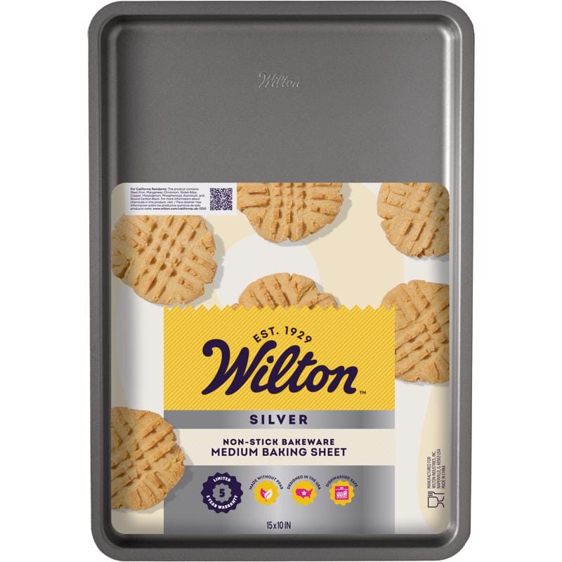 Wilton 191011498 Silver 15 in. W X 10 in. L Medium Baking Sheet Gray 1 pc