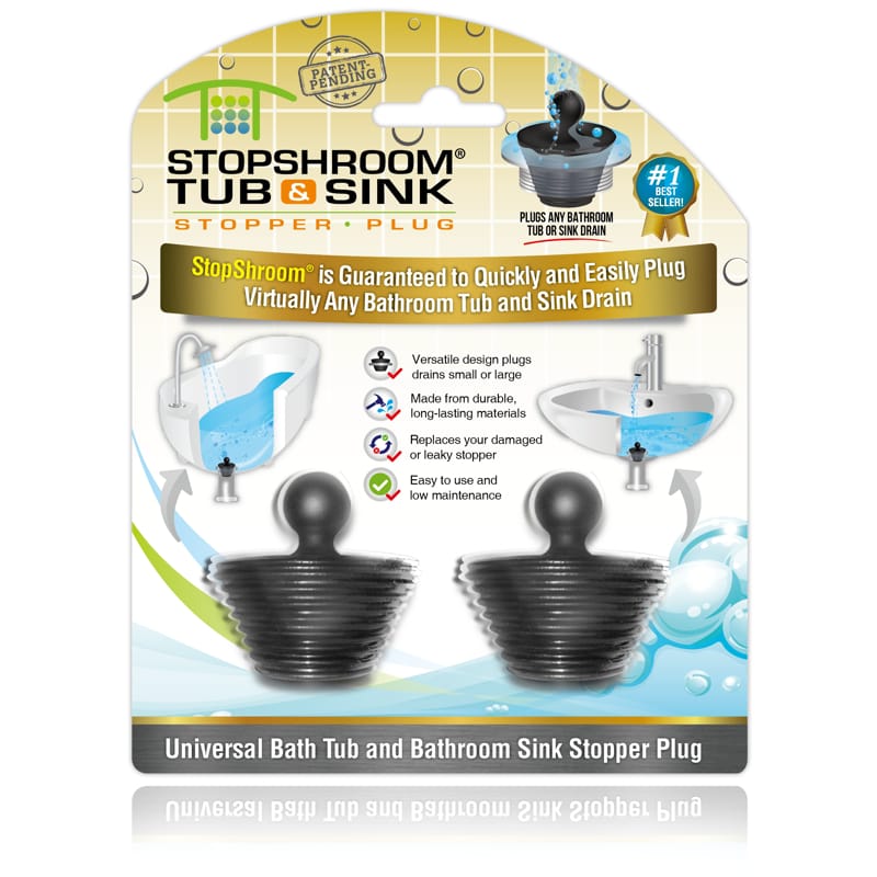 Stopshroom STSPLG2PK 2 in. Matte Rubber Drain Protector