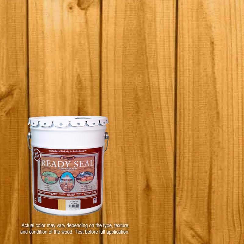 Ready Seal 510 Goof Proof Semi-Transparent Flat Golden Pine Oil-Based Penetrating Wood Stain/Sealer 5 ga
