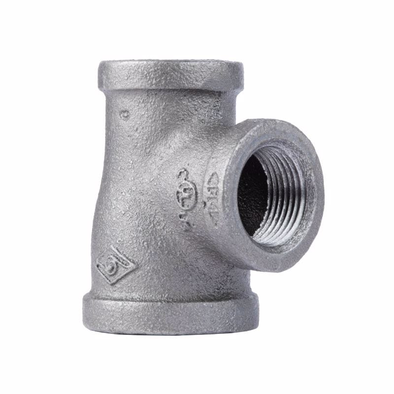 STZ Industries 310RT-13434 1 in. FIP each X 3/4 in. D FIP 3/4 in. D FIP Black Malleable Iron Reducing Tee
