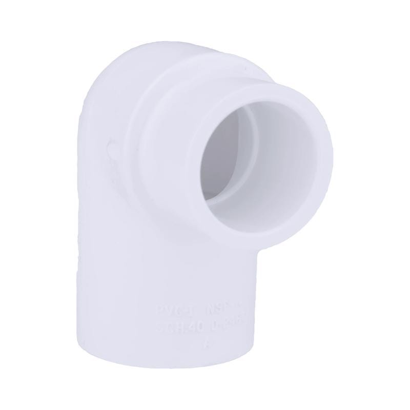 Charlotte Pipe PVC 02300 3600 Schedule 40 3/4 in. Slip X 1/2 in. D Slip PVC 90 Degree Elbow 1 pk