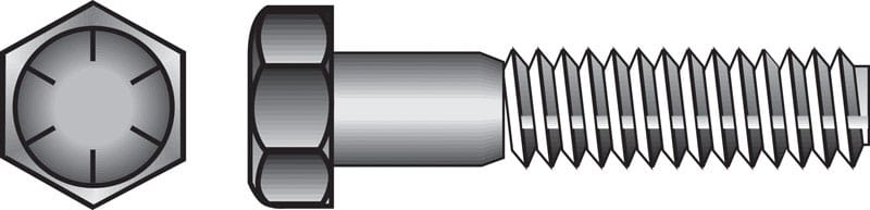 Hillman 220009 1/4 in. D X 3/4 in. L Heat Treated Steel Hex Head Cap Screw 100 pk