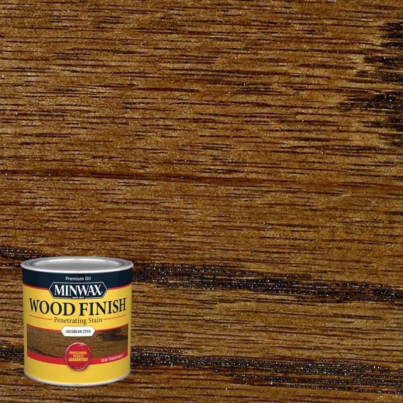 Minwax 227504444 Wood Finish Semi-Transparent Jacobean Oil-Based Penetrating Wood Stain 1/2 pt