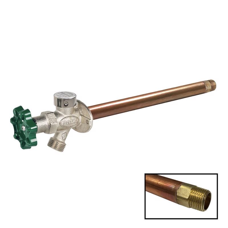 Prier C-144D12 1/2 in. MPT in. X 1/2 in. Sweat Anti-Siphon Brass Freezeless Wall Hydrant