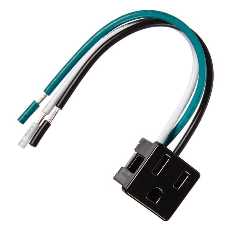 Jandorf 61016 15 amps 125 V Black Outlet 1 pk