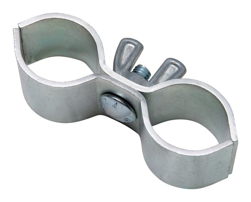 National Hardware N344-630 1.63 in. L Zinc-Plated Silver Steel Gate Pipe Clamp 1 pk