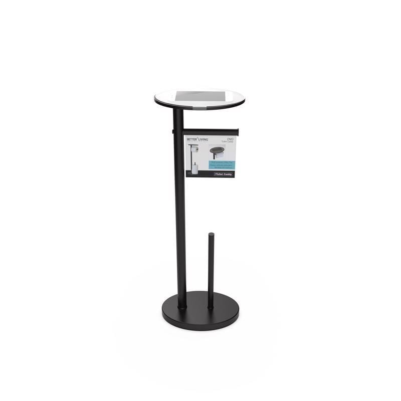 Better Living 54588 Ovo Matte Black Toilet Paper Holder