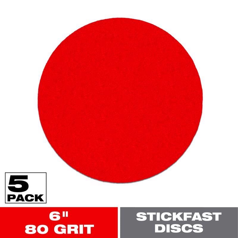 Diablo DCD060080P05G StickFast 6 in. Ceramic Blend Adhesive ROS Sanding Disc 80 Grit Coarse 5 pk