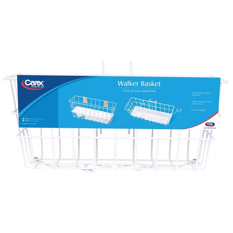 Carex Health Brands FGA83000 0000 White Walker Basket Steel 7 in. H X 16.5 in. L