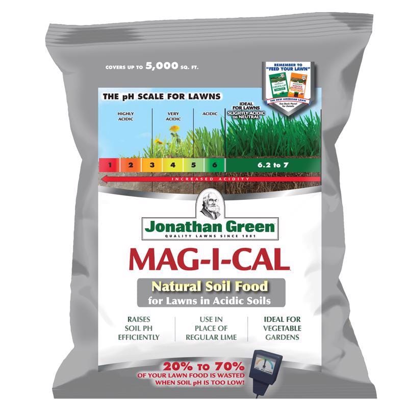 Jonathan Green 11353 Mag-I-Cal for Lawns in Acidic Soil Organic Soil Conditioner 5000 sq ft 18 lb