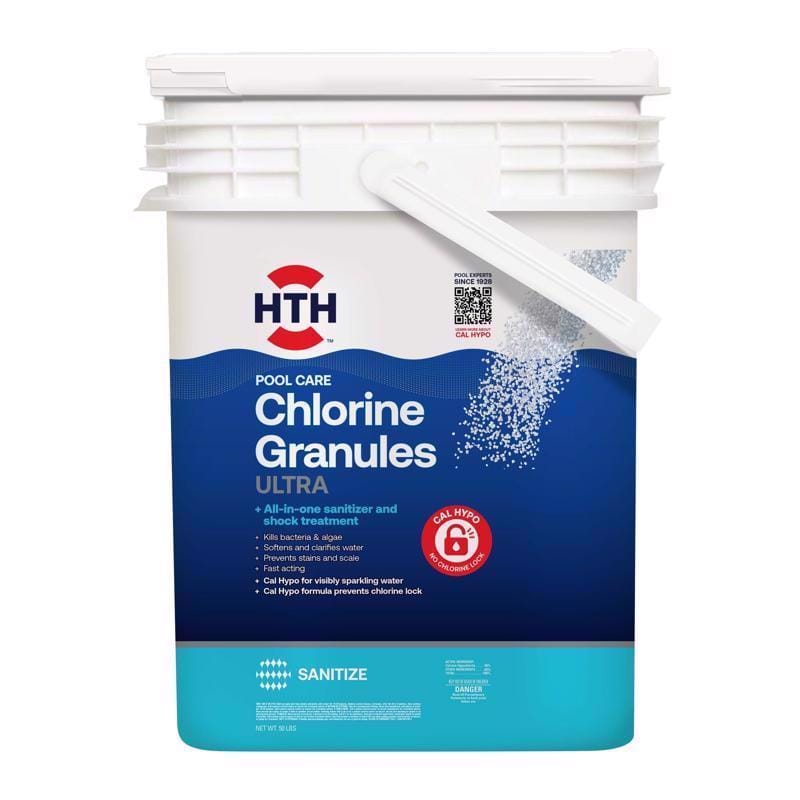 HTH 22019 Pool Care Granule Chlorinating Chemicals 50 lb