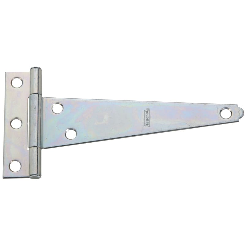 National Hardware N128-702 6 in. W X 6 in. L Zinc Plated Silver Steel Light Duty T Hinge 2 pk