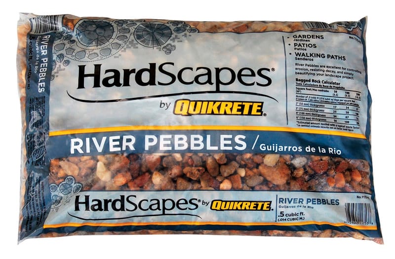 Quikrete 1175-15 HardScapes Assorted Decorative Pebble Decorative Stone 0.5 cu ft 50 lb