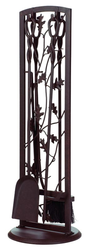 Panacea 15913 Colonial Brown Powder Coated Steel Fireplace Tool Set