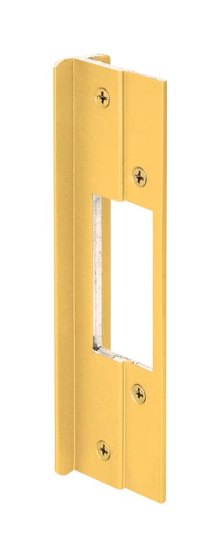 Prime-Line U9482 8.438 in. H X 6 in. L Gold Extruded Aluminum Door Lock Guards
