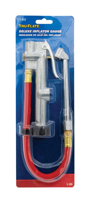Tru-Flate TRFL17850 Steel Inflator Gauge 1/4 FPT 1 pc