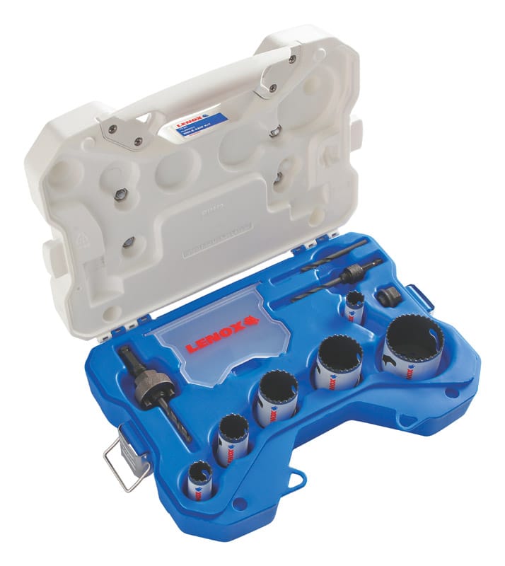 Lenox 30808600P Speed Slot 2-1/4 in. Bi-Metal 1.5 in. L Plumber's Hole Saw Kit Arbor Included