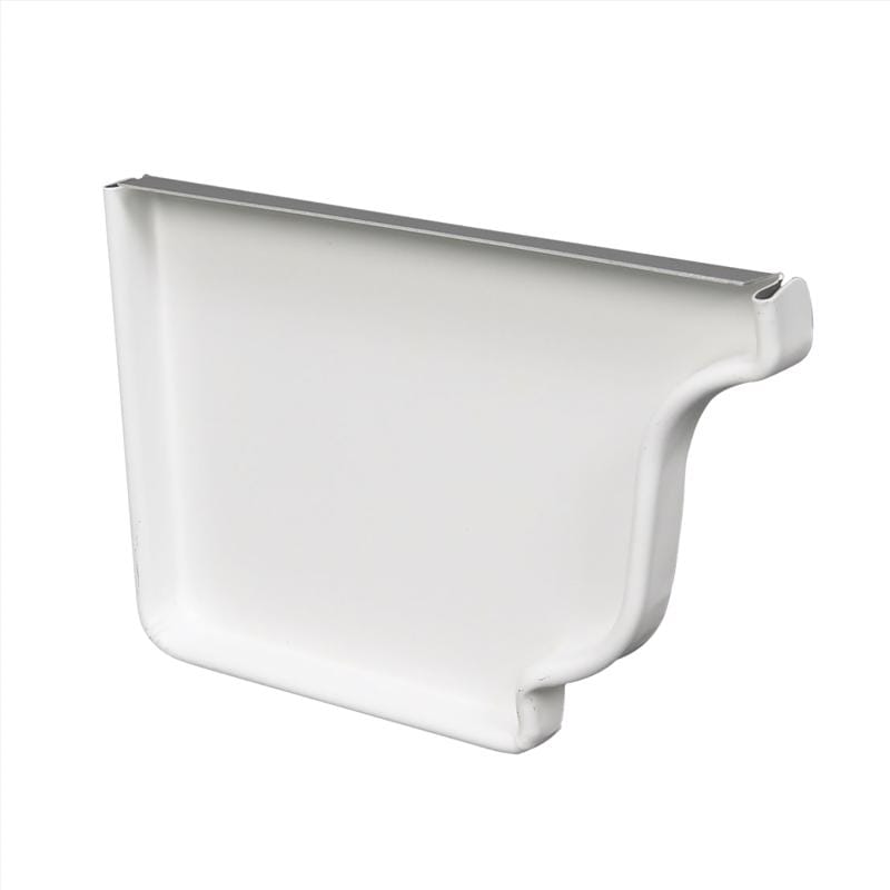 Amerimax 27205 3.5 in. H X 5 in. W X 0.5 in. L White Aluminum K Left End Cap
