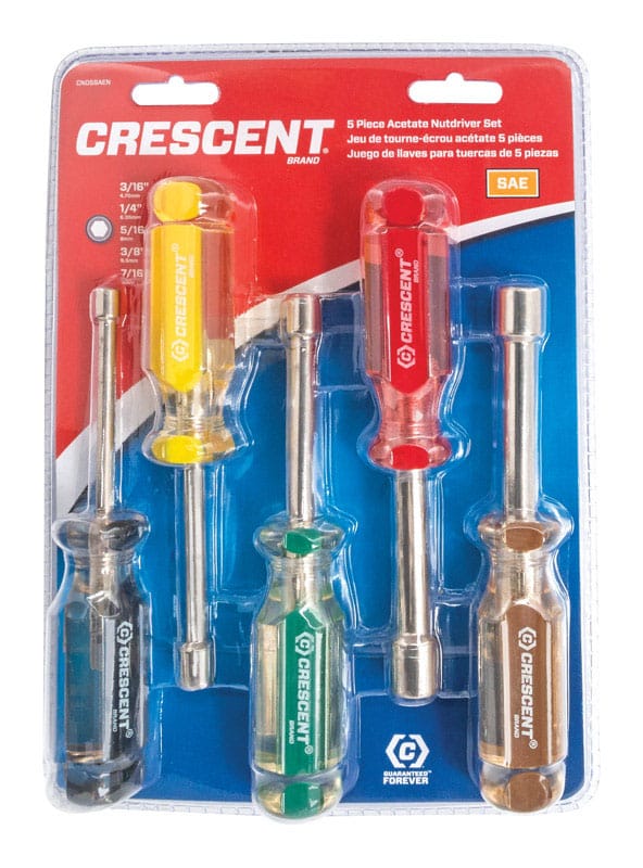 Crescent CND5SAEN SAE Acetate Acetate Nutdriver Set 6-3/4 in. L 5 pc