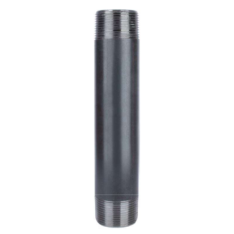 STZ Industries 302U114X8 1-1/4 in. MIP each X 1-1/4 in. D MIP Black Steel 8 in. L Nipple
