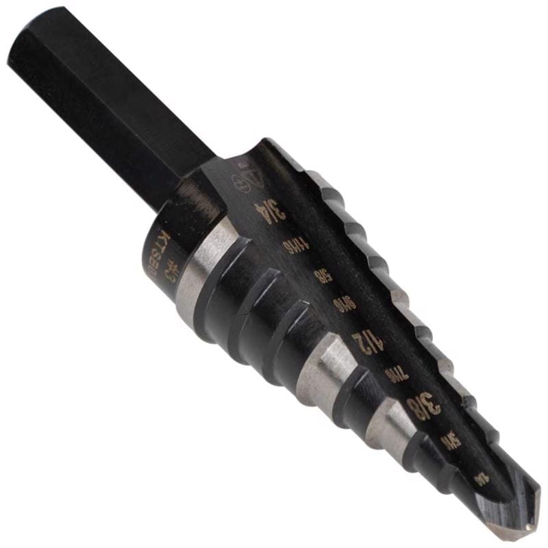 Klein Tools KTSB03 High Speed Steel Step Drill Bit Hex Shank 1 pc