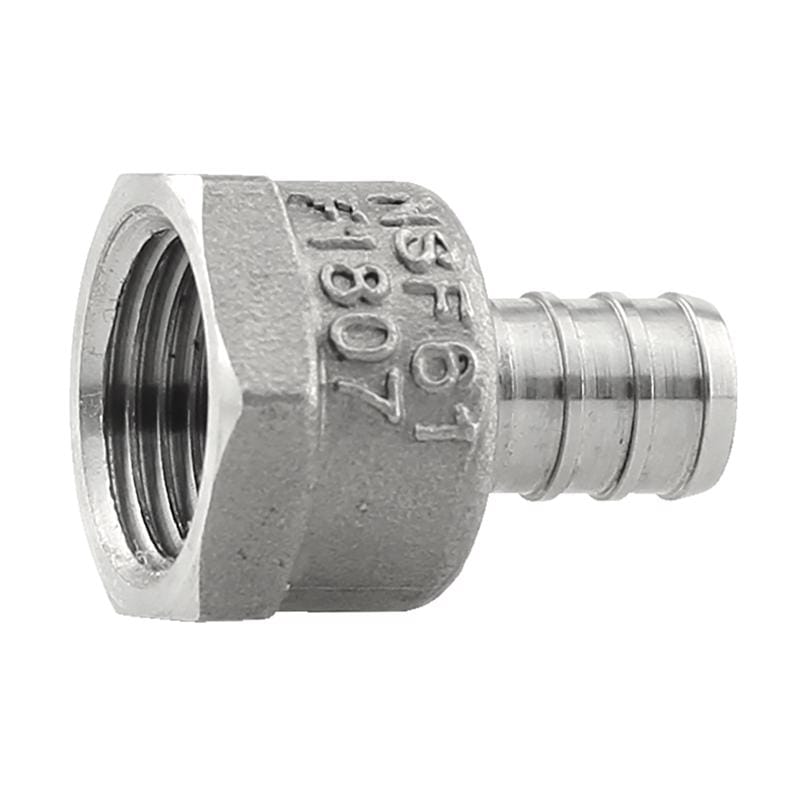 Boshart Industries PE-PS-FA05 1/2 in. PEX X 1/2 in. D FPT Stainless Steel Adapter