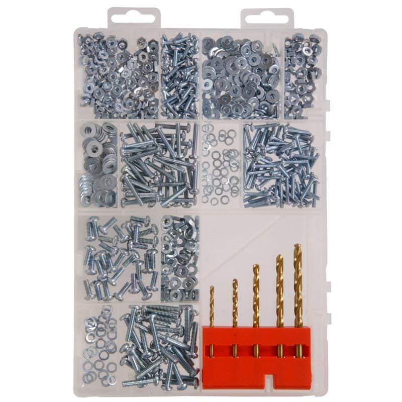 Hillman 130281 Assorted in. X 1/2 in. L Combination Pan Head Zinc-Plated Steel Machine Screw Kit 720 pk
