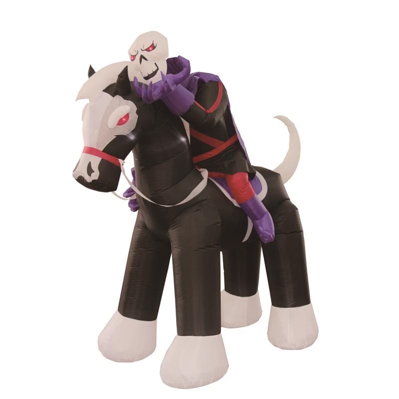 Celebrations 22MY090801 6 ft. Prelit Night Rider Skull Inflatable