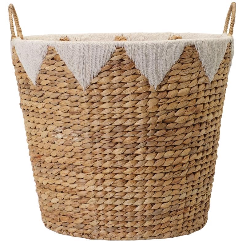 Zenna Home 5100015 16 in. L X 16 in. W X 16.5 in. H Beige/Brown Woven Basket