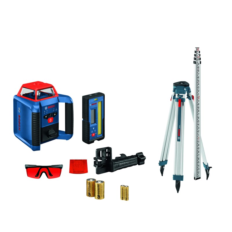 Bosch GRL2000-40HK REVOLVE 7 in. L X 6.7 in. W Laser Measure 2000 ft. Blue 11 pc