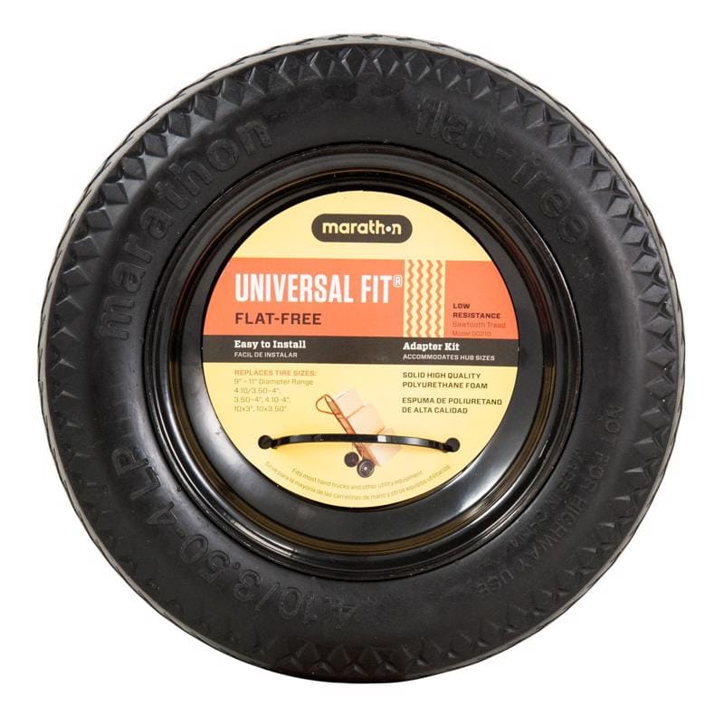 Marathon 00210 Universal Fit 4 in. D X 10.3 in. D 300 lb. cap. Offset Hand Truck Tire Polyurethane 1 pk