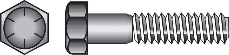 Hillman 220136 3/8 in. D X 2-1/4 in. L Heat Treated Steel Hex Head Cap Screw 50 pk