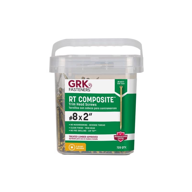 GRK Fasteners 16077 No. 8 X 2 in. L Star Climatek Coarse Trim Screws 1 pk