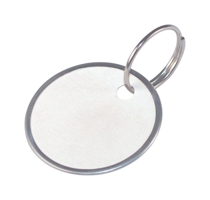 Hillman 701331 Metal White Labeling/ID Key Ring