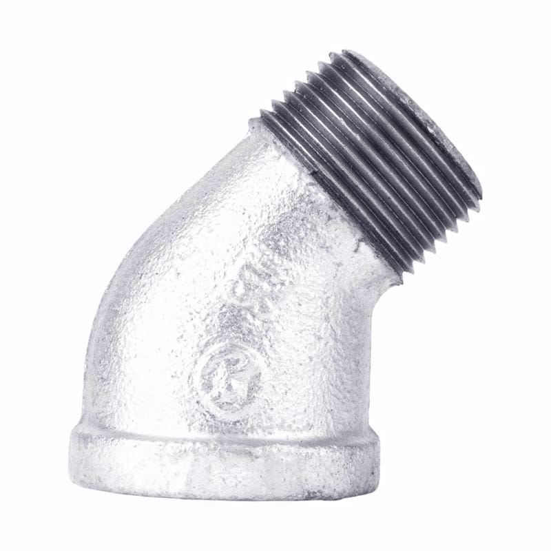 STZ Industries 501901 2 in. FIP each X 2 in. D MIP Galvanized Malleable Iron 45 degree Street Elbow